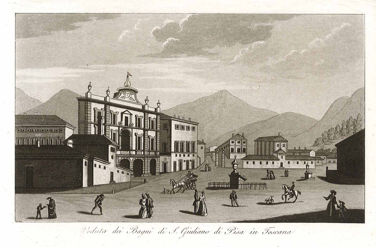 Veduta dei Bagni di S. Giuliano di Pisa in Toscana