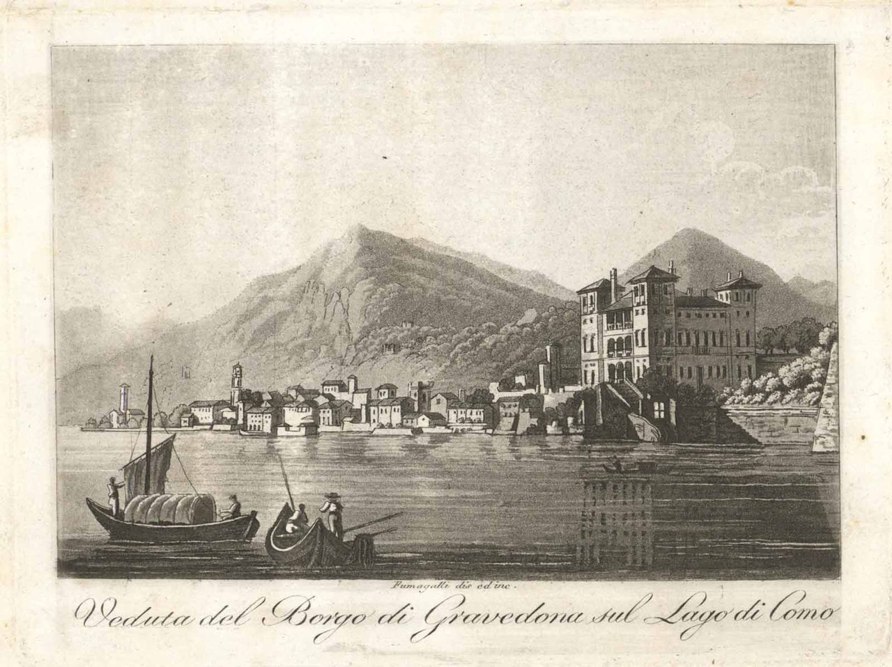 Veduta del Borgo di Gravedona sul Lago di Como