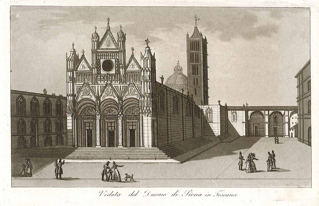 Veduta del Duomo di Siena in Toscana