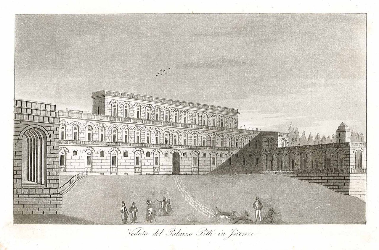 Veduta del Palazzo Pitti in Firenze