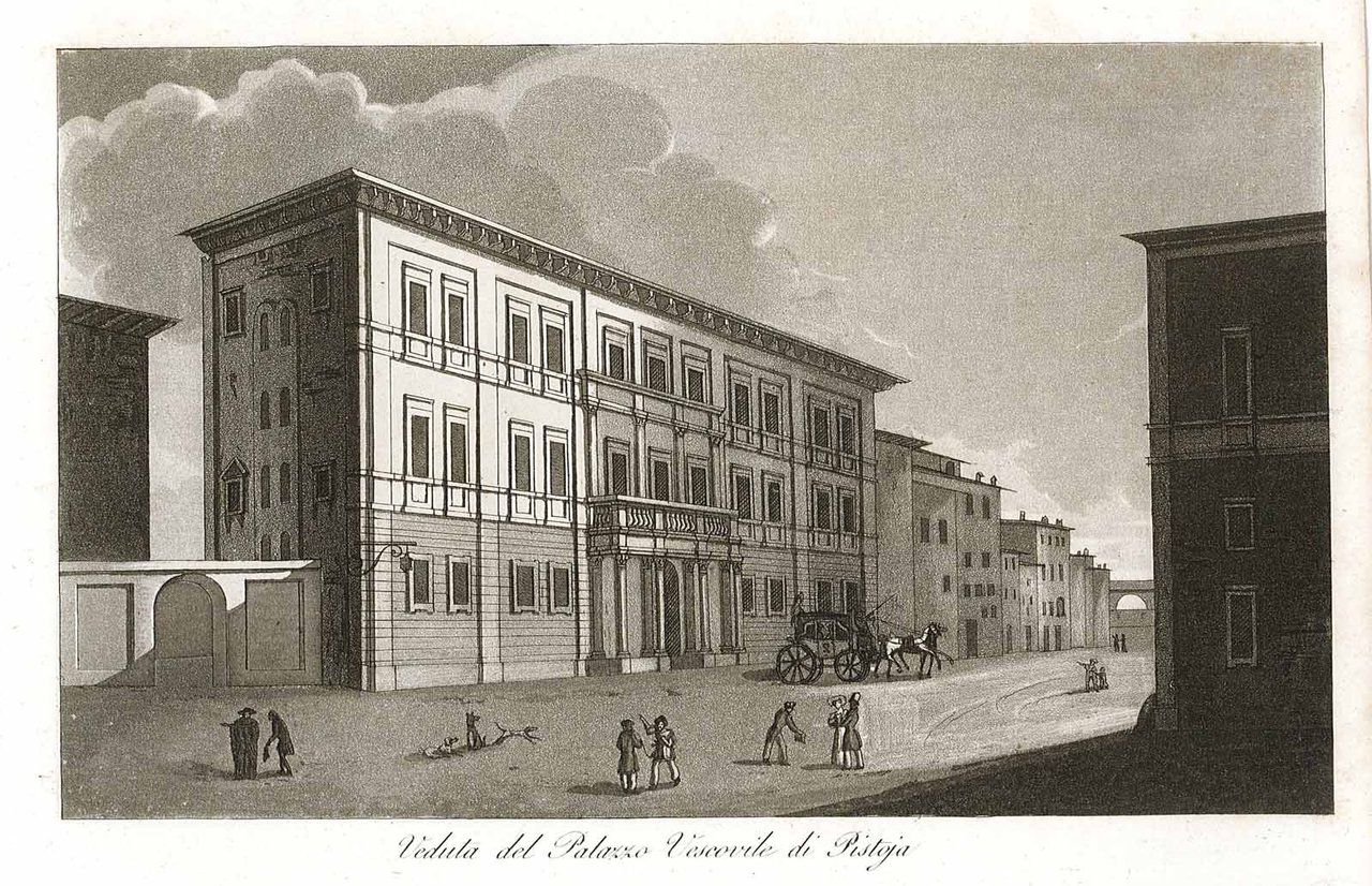 Veduta del Palazzo Vescovile di Pistoja