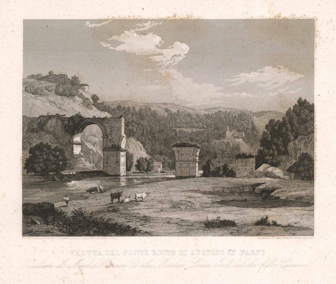 Veduta del Ponte Rotto di Augusto in Narni Dedicato al …