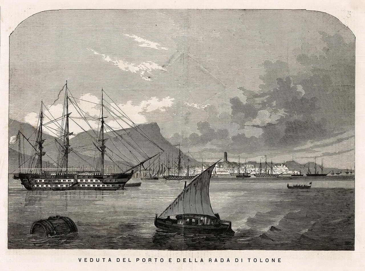 Veduta del porto e della rada di Tolone
