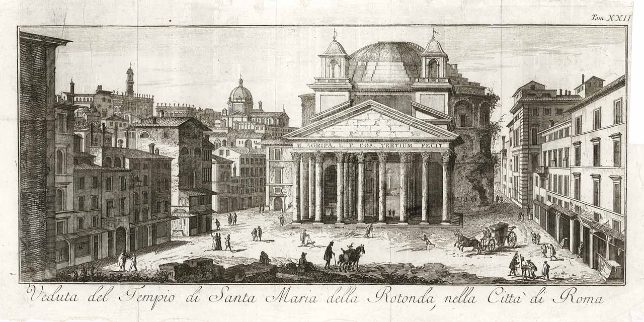 Veduta del Tempio di Santa Maria della Rotonda nella Città …