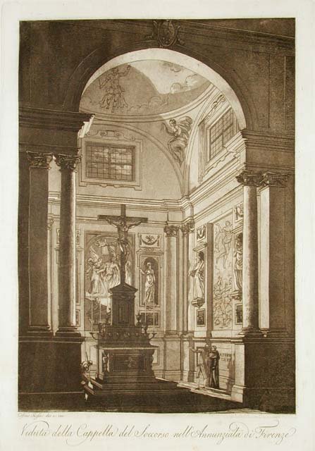 Veduta della Cappella del Soccorso nell'Annunziata di Firenze