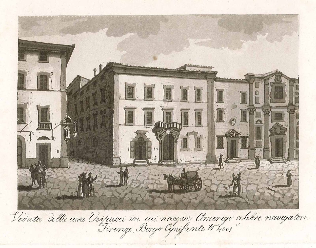 Veduta della casa Vespucci in cui nasceva Amerigo.