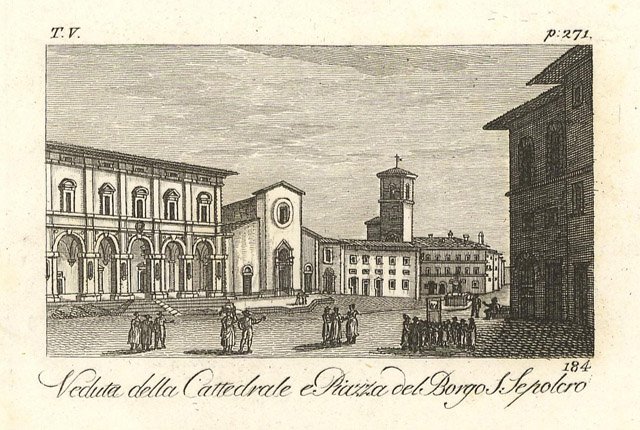 Veduta della Cattedrale e Piazza del Borgo S.Sepolcro