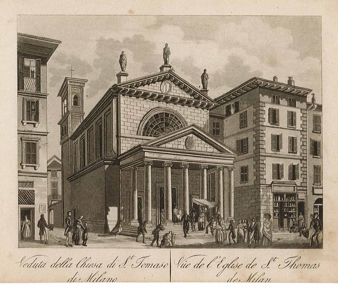 Veduta della Chiesa di St. Tomaso di Milano