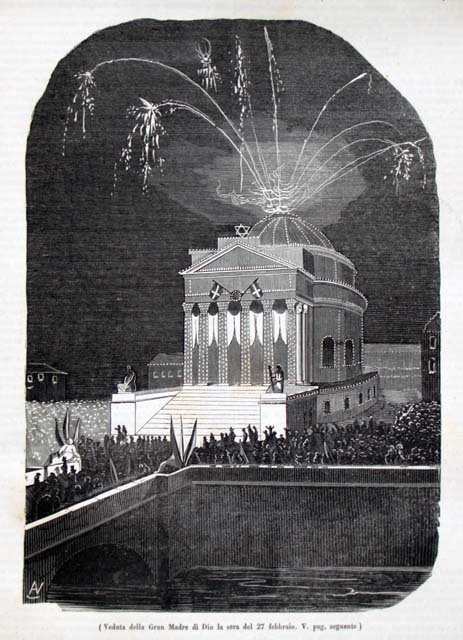 Veduta della Gran Madre di Dio la sera del 27 …