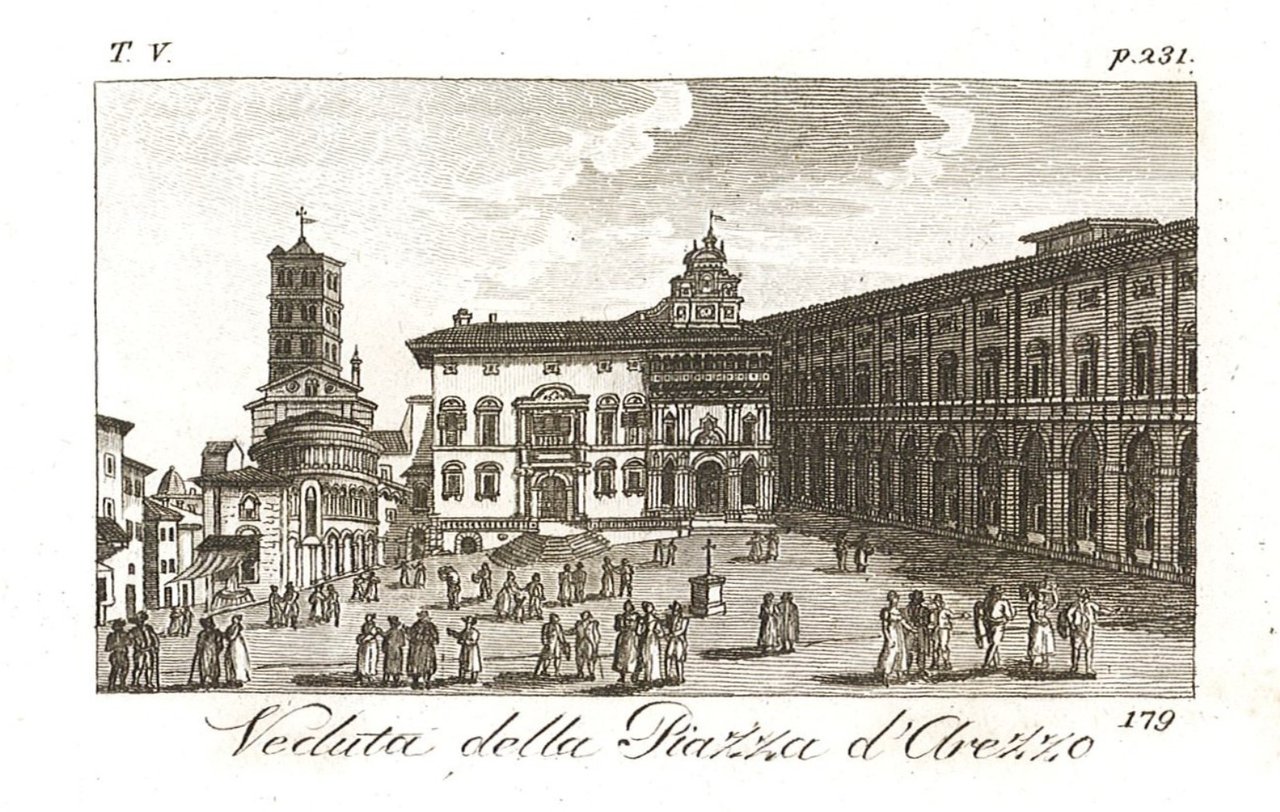 Veduta della Piazza d'Arezzo