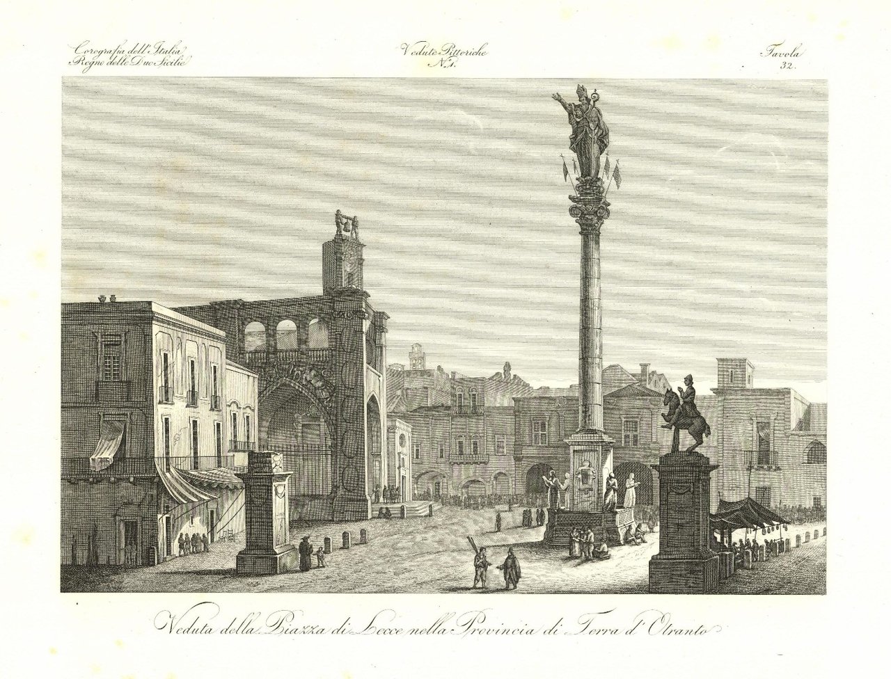 Veduta della Piazza di Lecce nella Provincia di Terra d'Otranto