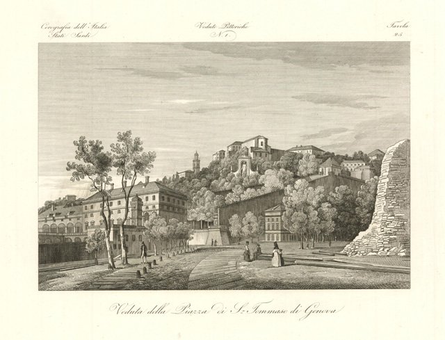 Veduta della Piazza di S. Tommaso di Genova