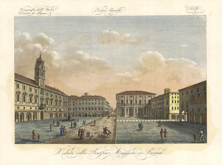 Veduta della Piazza Maggiore di Parma