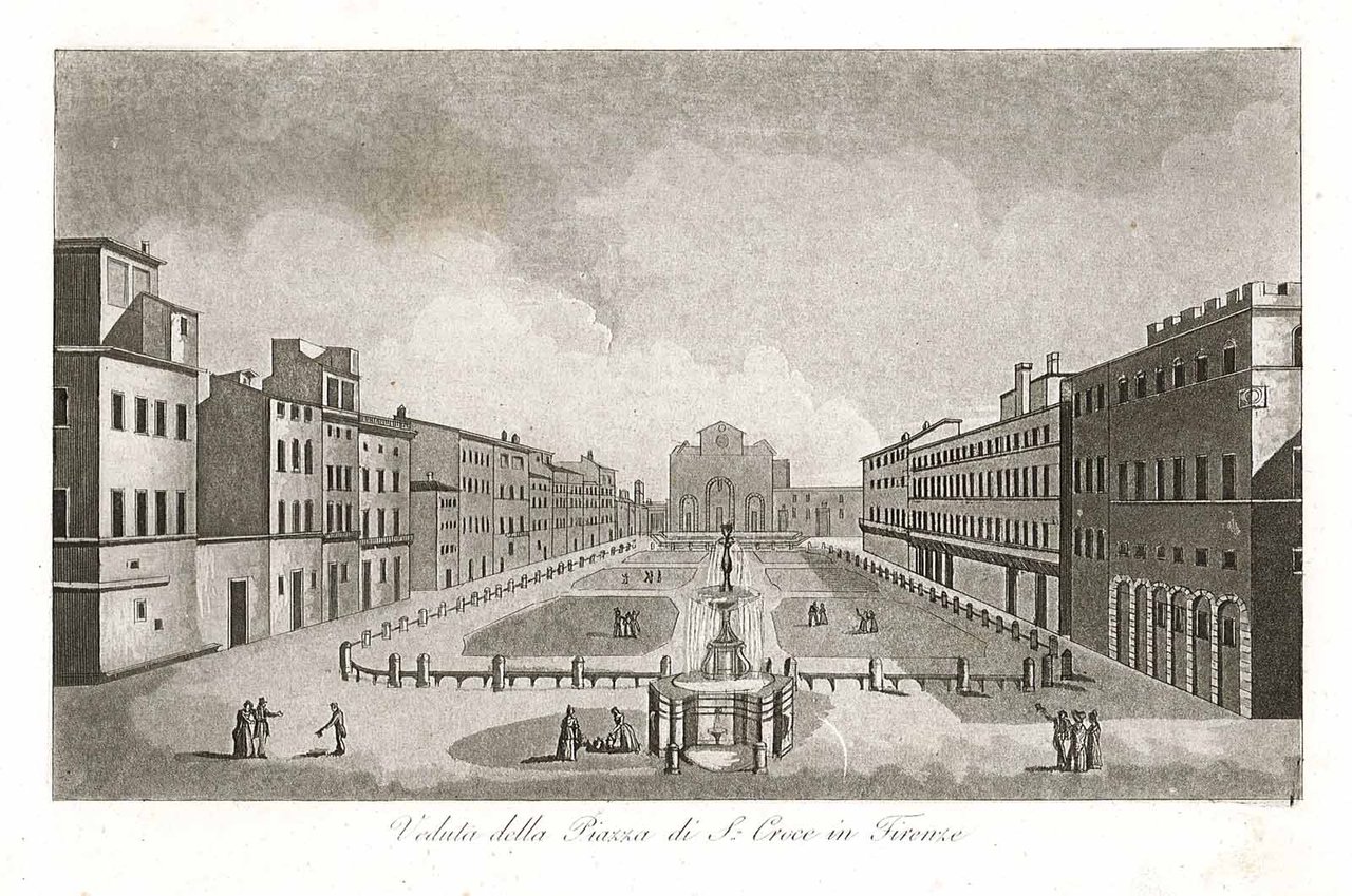 Veduta della Piazza S. Croce in Firenze