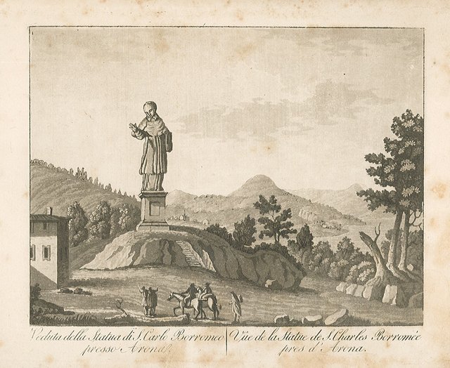 Veduta della Statua di S. Carlo Borromeo presso Arona