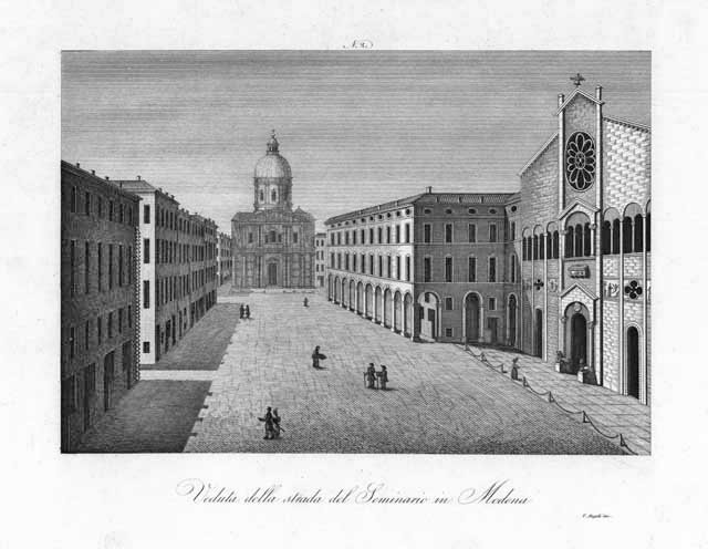 Veduta della Strada del Seminario in Modena