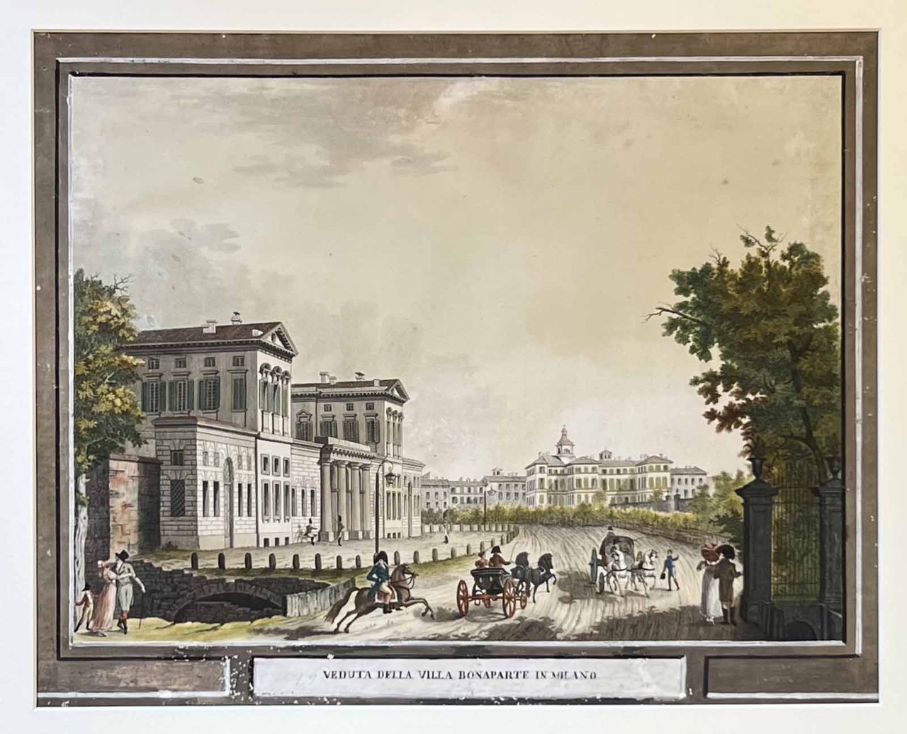 Veduta della Villa Bonaparte in Milano