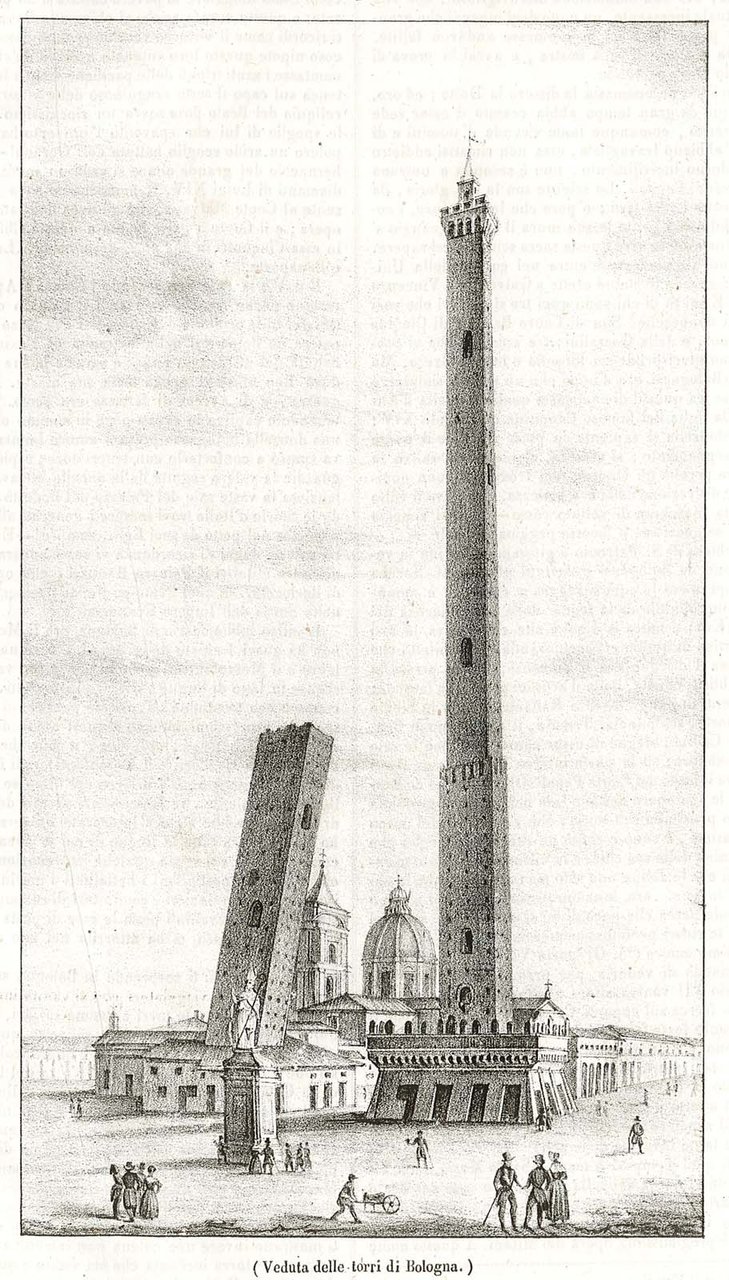 Veduta delle torri di Bologna