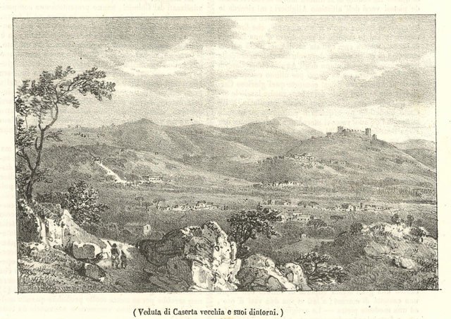 Veduta di Caserta vecchia e suoi dintorni