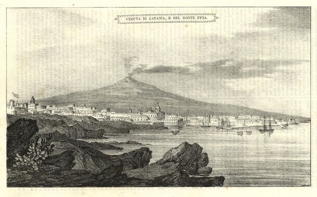 Veduta di Catanaia e del Monte Etna