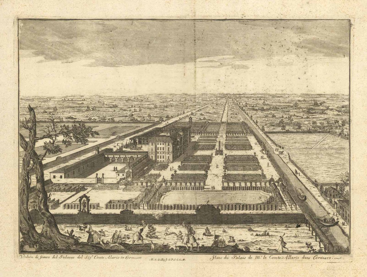 Veduta di fianco del Palazzo del Sig.r Conte Alario in …