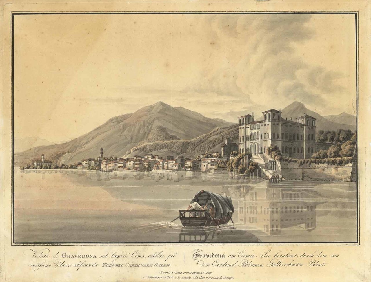 Veduta di Gravedona sul lago di Como celebre pel vastissimo …