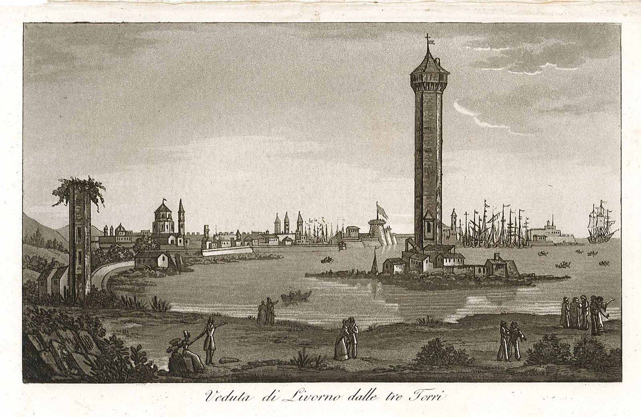 Veduta di Livorno dalle Tre Torri