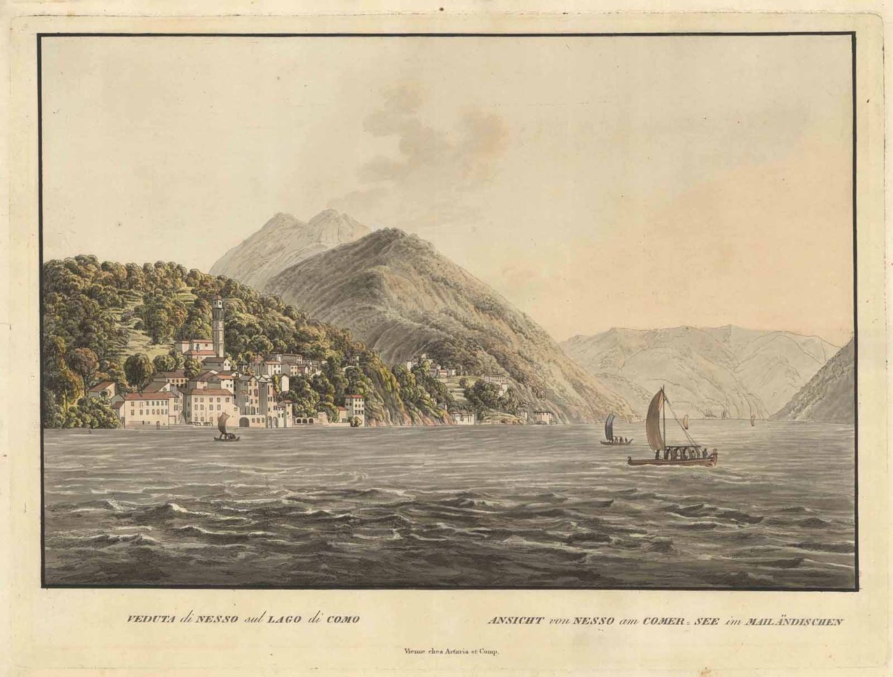 Veduta di Nesso sul Lago di Como