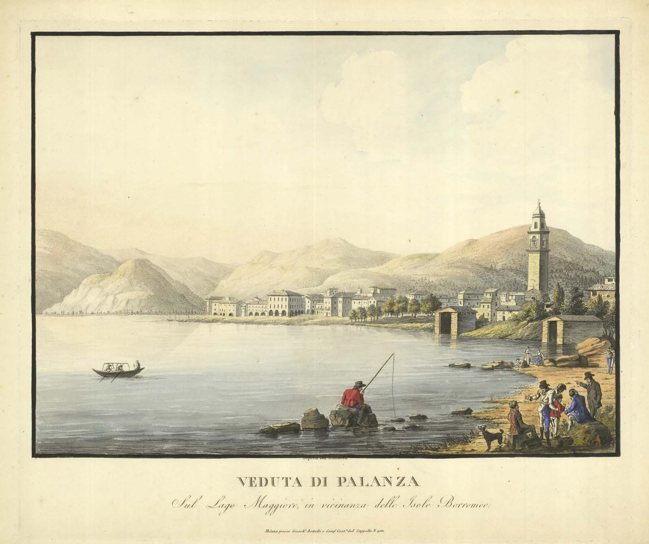 Veduta di Palanza Sul Lago Maggiore in vicinanza delle Isole …