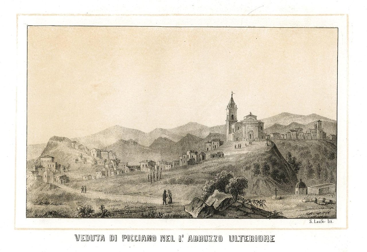 Veduta di Picciano nel l'Abruzzo Ulteriore