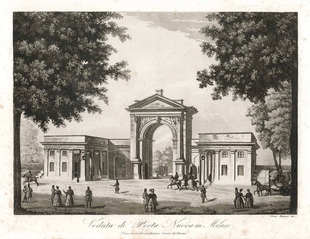 Veduta di Porta Nuova in Milano