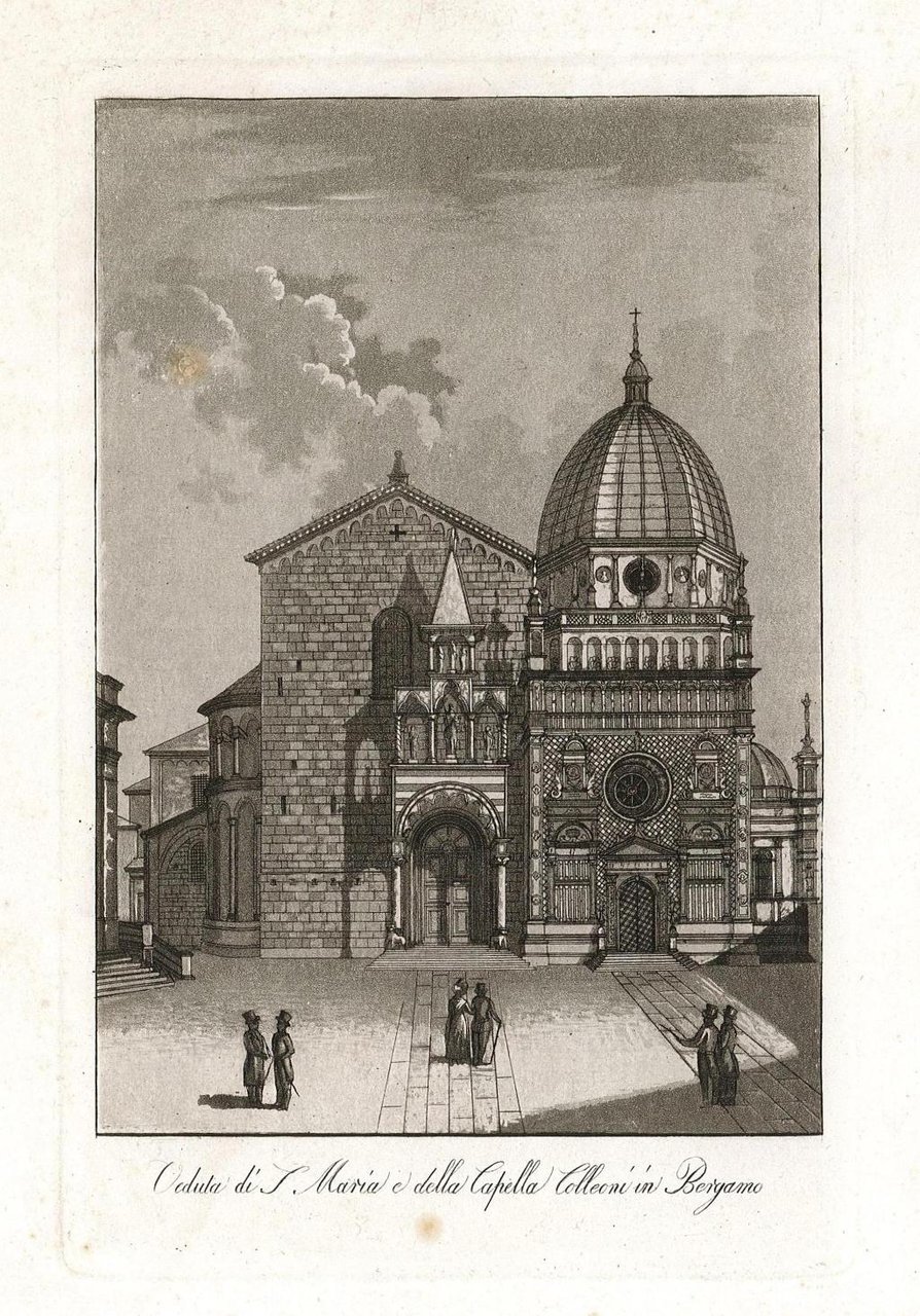 Veduta di S. Maria e della Cappella Colleoni in Bergamo
