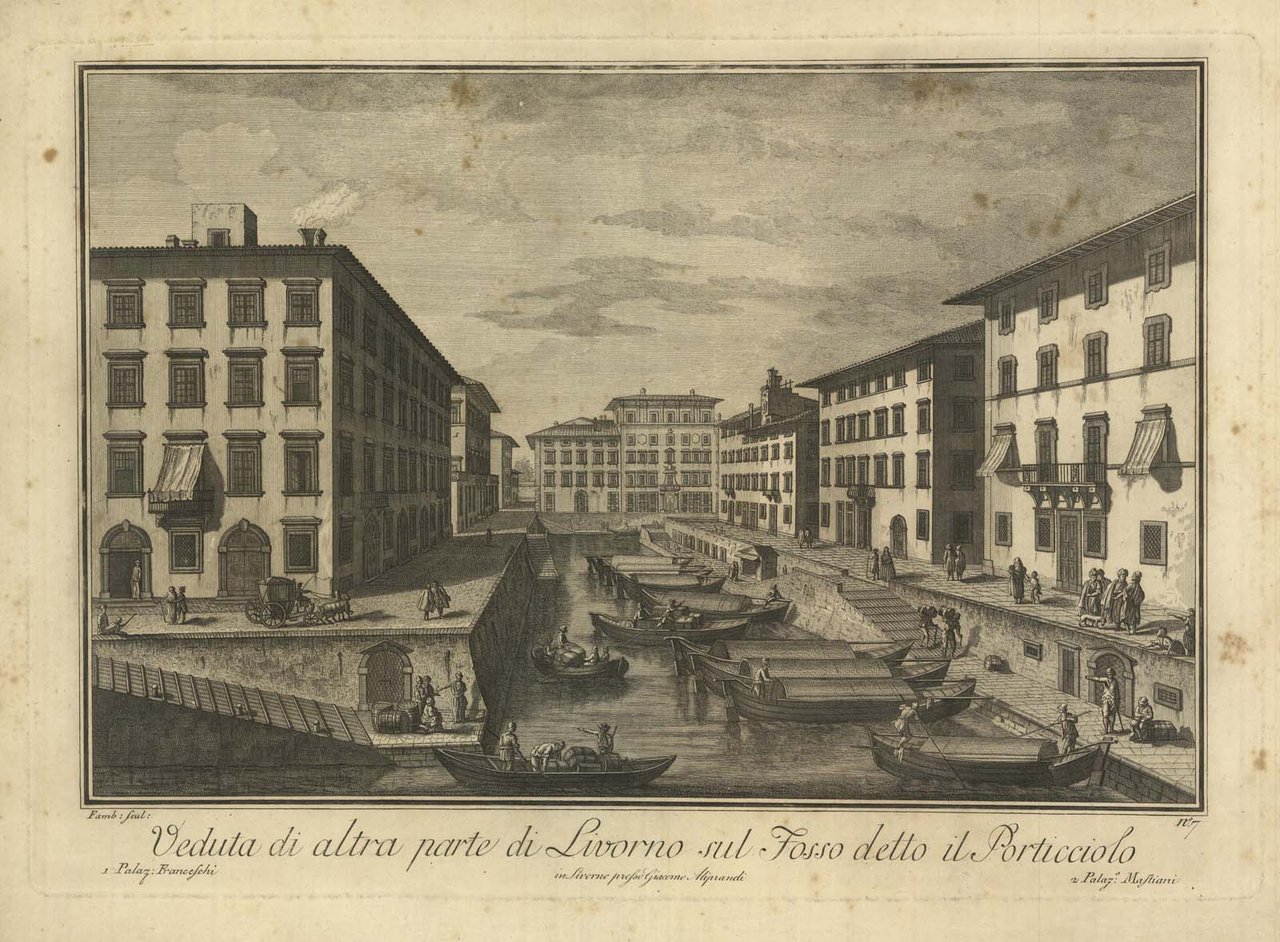 Veduta di un altra parte di Livorno sul Fosso detto …