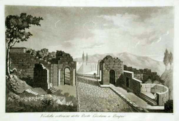 Veduta esteriore della Porta Ercolana a Pompei