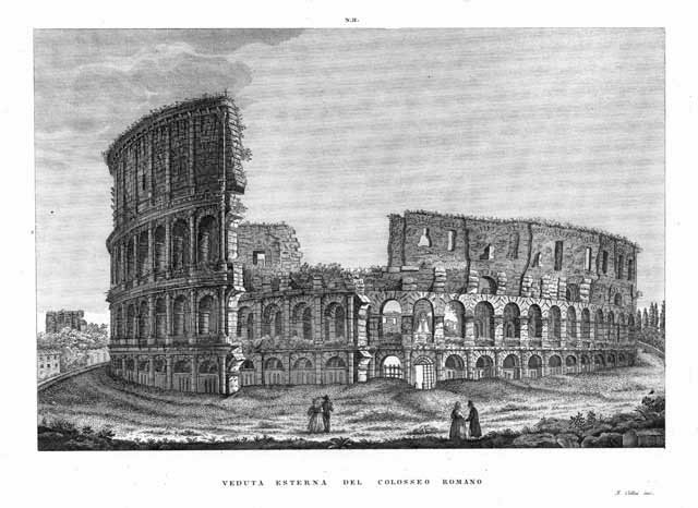 Veduta Esterna del Colosseo Romano