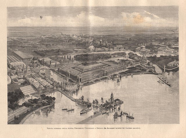 Veduta generale della futura Esposizione Universale a Chicago