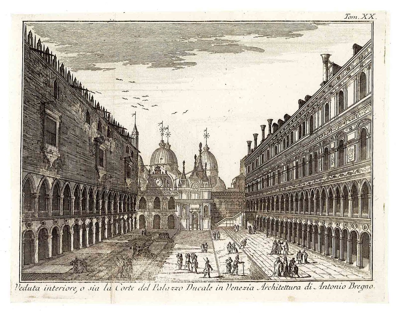 Veduta interiore, o sia la Corte del Palazzo Ducale di …