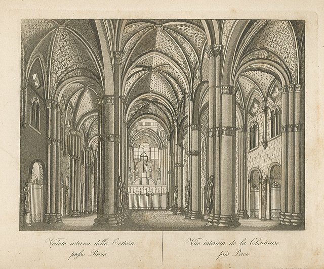 Veduta interna della Certosa presso Pavia