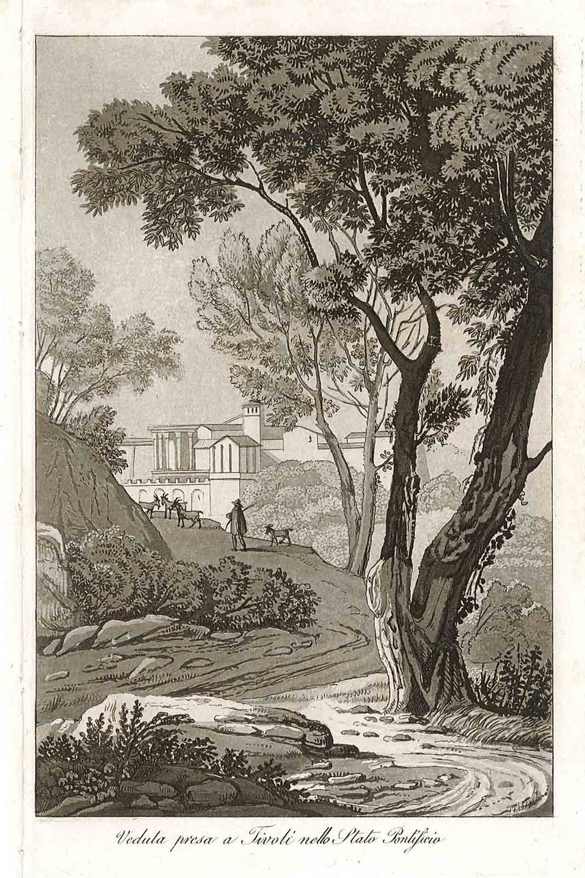 Veduta presa a Tivoli nello Stato Pontificio