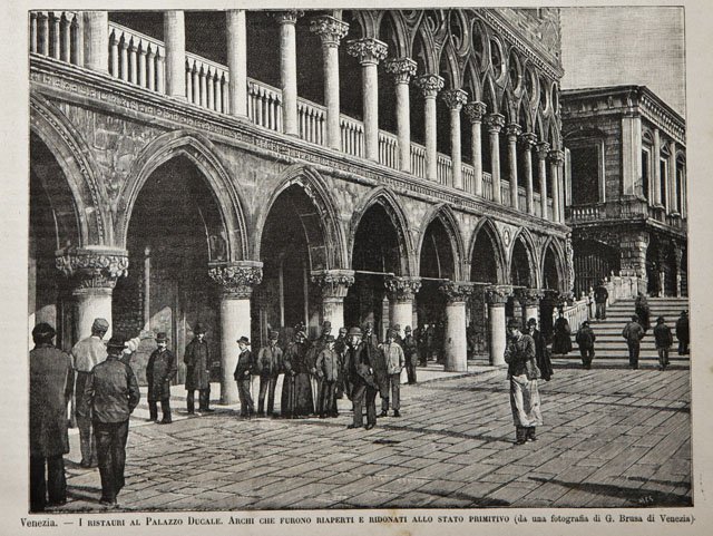 Venezia.- I ristauri al Palazzo Ducale. Archi che furono riaperti …