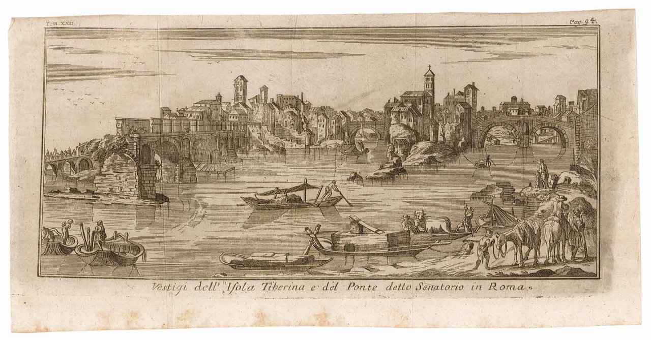 Vestigi dell'Isola Tiberina e del Ponte detto Senatorio in Roma.