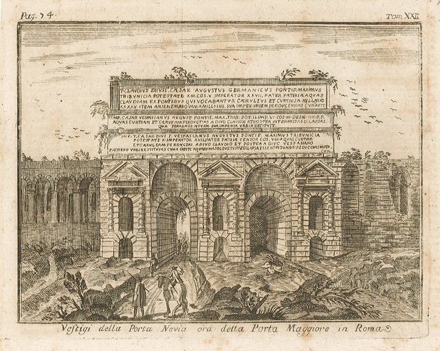 Vestigi della Porta Nevia ora detta Porta Maggiore in Roma.