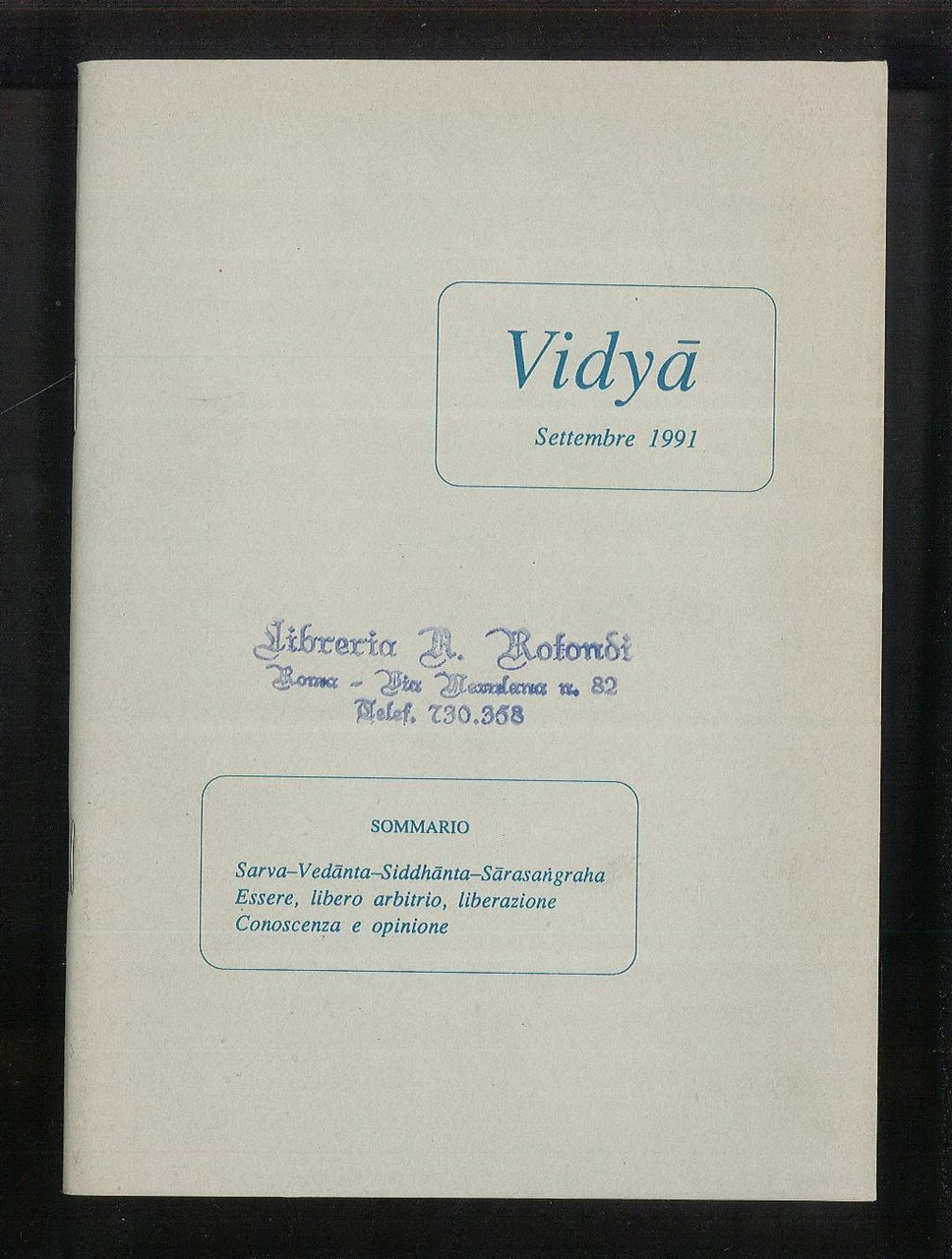 Vidya settembre 1991