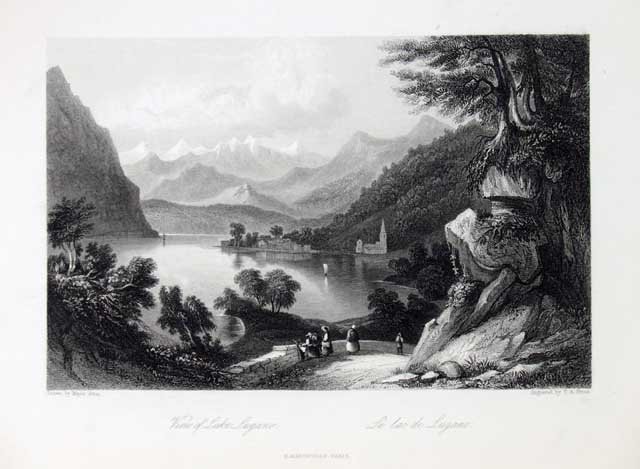 View of lake Lugano - Le Lac de Lugano