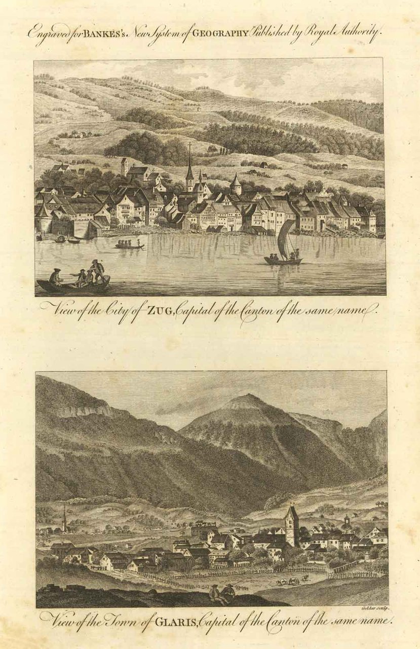 View of the city of Zug capital of the Canton …