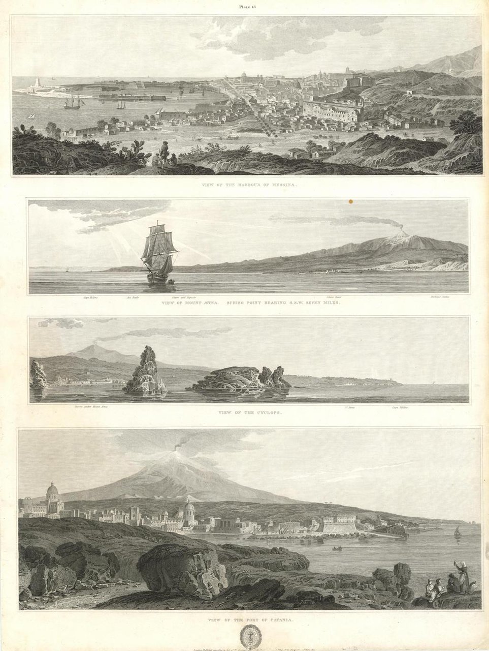 View of the Harbour of Messina - View of Mount …