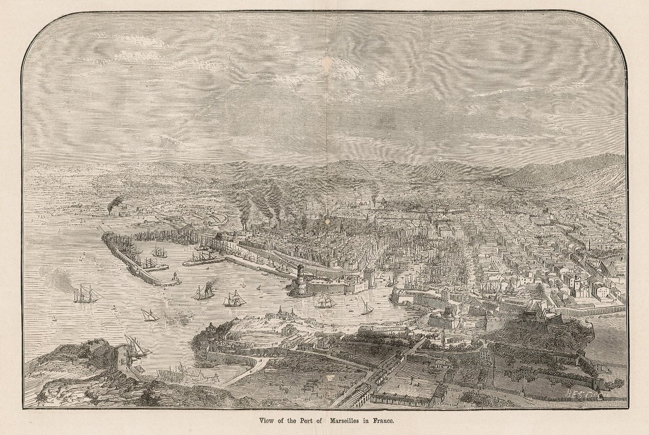 View of the Port of Marseilles in France