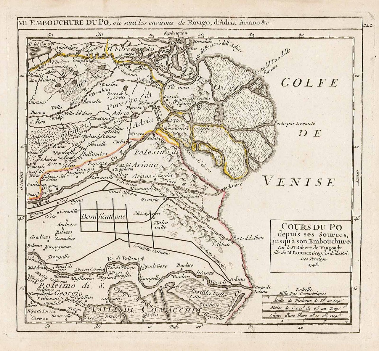 VII embouchure du Po, òu sont les environs de Rovigo, …