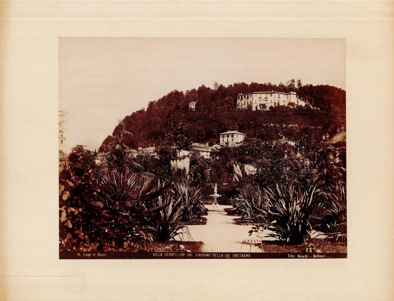 Villa Serbelloni dal giardino della Gr Bretagna