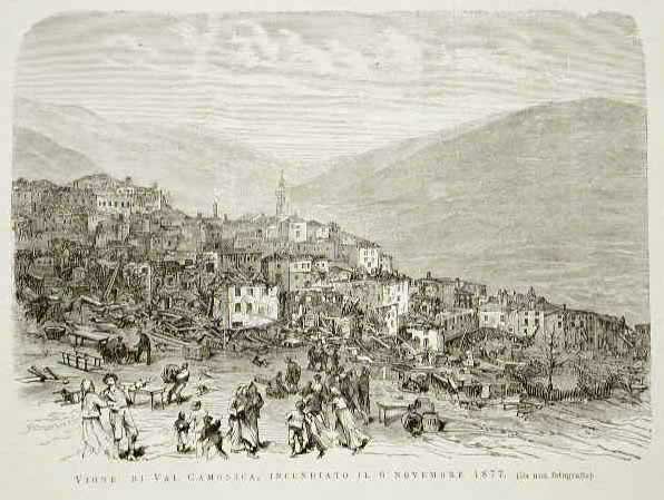 Vione di Val Camonica, incendiato il 6 novembre 1877